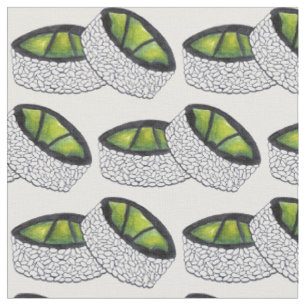 Avocado Roll Japanese Food Maki Sushi Foodie Fabric