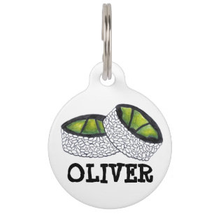 Avocado Roll Japanese Food Sushi Foodie Dog Tag