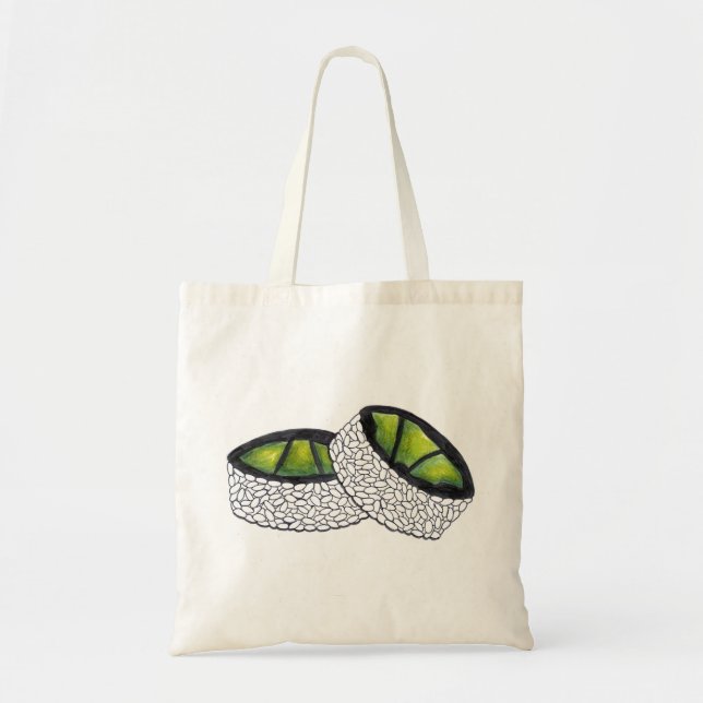 Avocado Roll Sushi Rolls Japanese Maki Food Tote (Front)