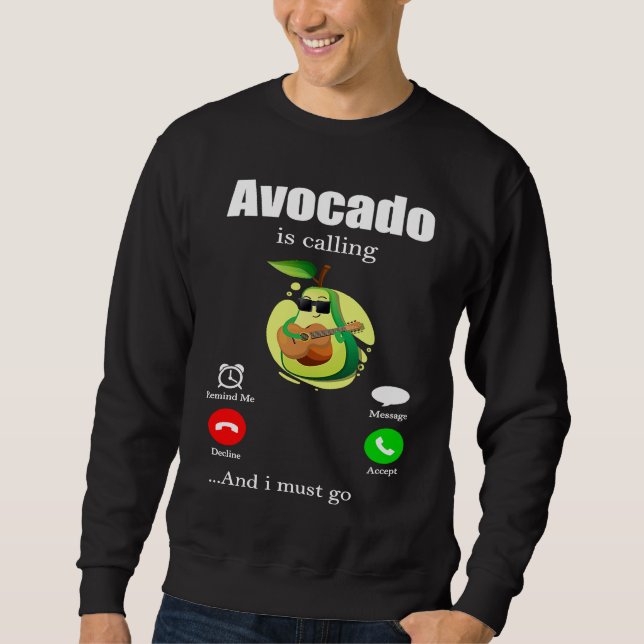 Avocado  Salad Lifestyle Fitness Vegan Sweatshirt (Front)
