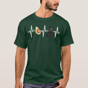 Avocado Scottish Terrier Heartbeat Dog Lover T-Shirt