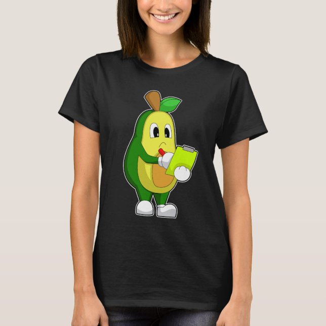 Avocado Secretary Note T-Shirt (Front)