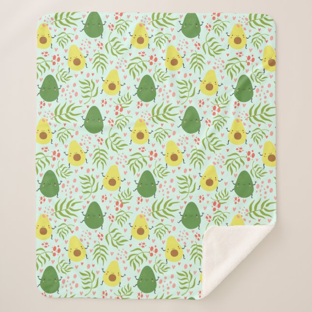 Avocado Sherpa Blanket (Front)