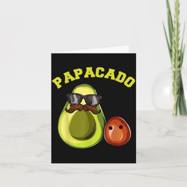 Avocado Shirt For Men, Papacado Pregnancy Announce Card (Front)