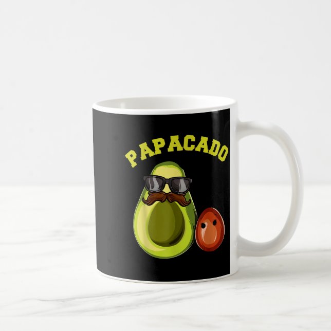 Avocado Shirt For Men, Papacado Pregnancy Announce Coffee Mug (Right)