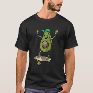 Avocado Skater Skateboard Summer Funny Food Lover T-Shirt