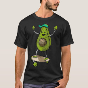 Avocado Skater Skateboard Summer Funny Food Lover  T-Shirt