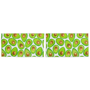 Avocado slices watercolor pillowcase