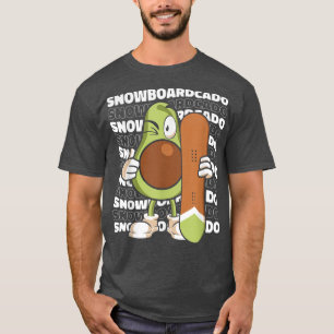 Avocado Snowboarder Snowboarding Winter Sports  T-Shirt