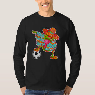 Avocado Soccer Dabbing Cinco De Mayo Mexican Ponch T-Shirt