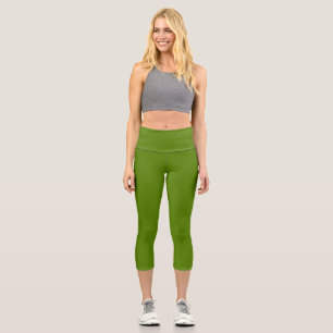 Avocado (solid colour) capri leggings
