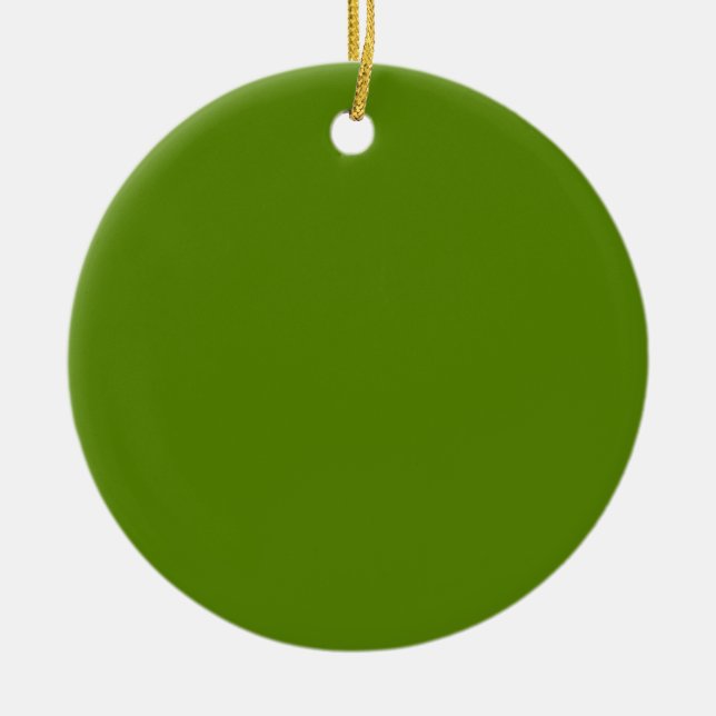 Avocado (solid colour) ceramic ornament (Front)