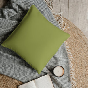 Avocado solid green cushion