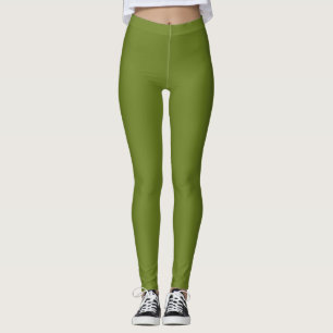 Avocado Solid Plain Colour Leggings
