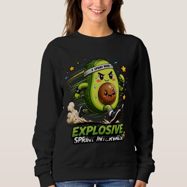 Avocado Sprint Mode Cardio Runner Fitness Tee (Front)