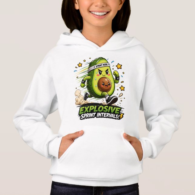 Avocado Sprint Mode Cardio Runner Fitness Tee (Front)