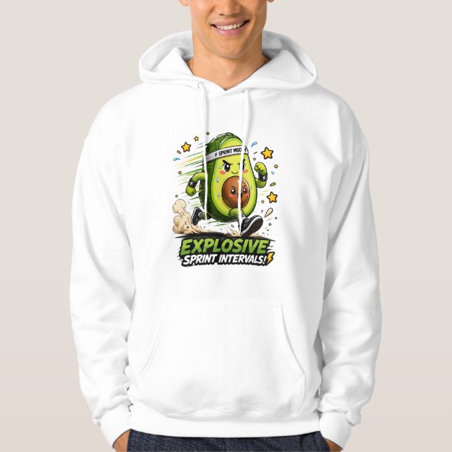 Avocado Sprint Mode Cardio Runner Fitness Tee (Front)