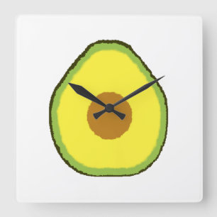 Avocado Square Wall Clock