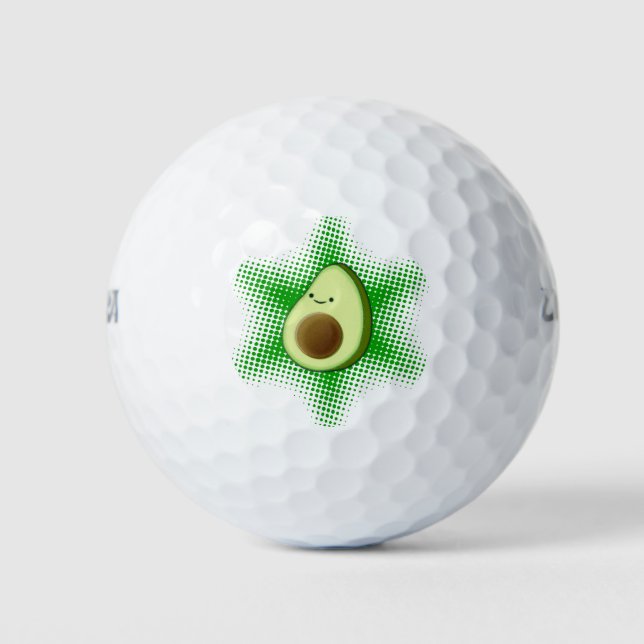 Avocado Superstar Golf Balls (Front)