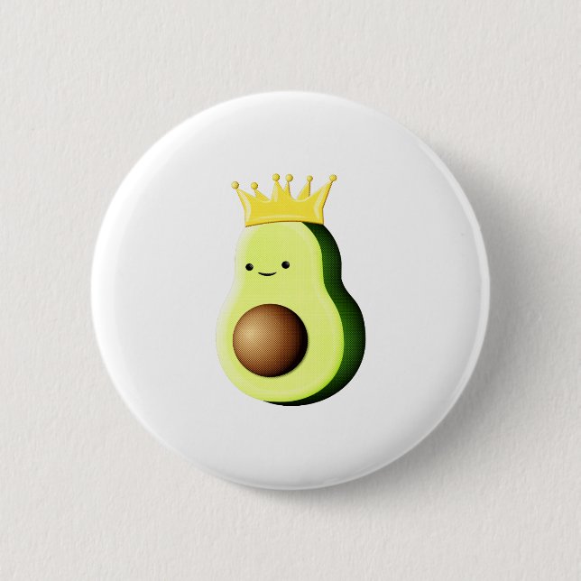 Avocado The King Of All Fruits 6 Cm Round Badge (Front)