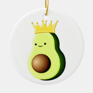 Avocado The King Of All Fruits T-Shirts Ceramic Ornament
