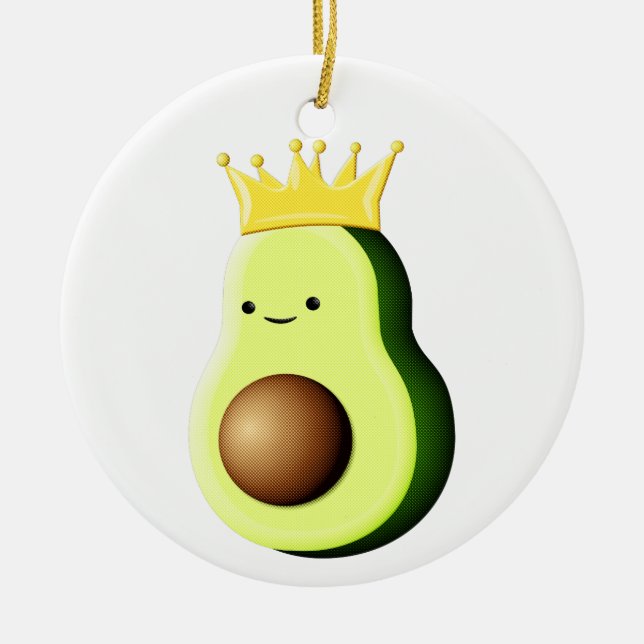 Avocado The King Of All Fruits T-Shirts Ceramic Ornament (Front)