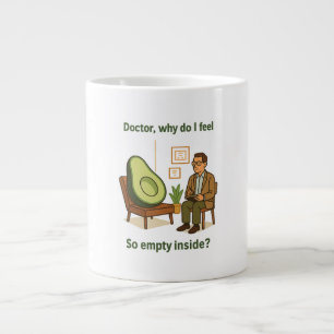 Avocado Therapy Why Am I Empty Inside Large Coffee Mug