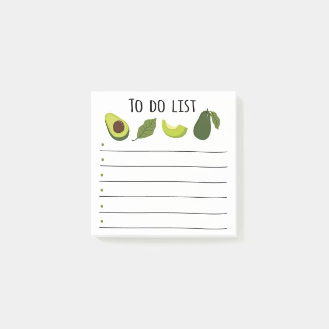 Avocado To Do List Post-It Notes (Front)