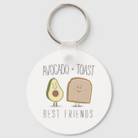Avocado + Toast Best Friends Funny Keychain
