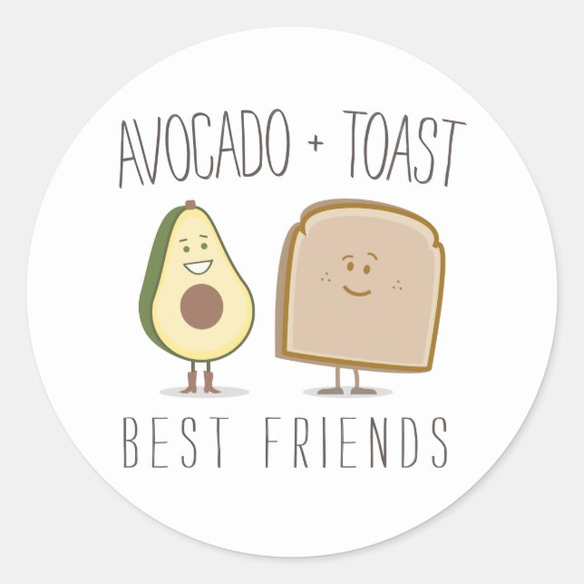 Avocado + Toast Best Friends Sticker (Front)