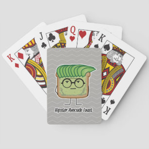Avocado Toast Hipster glasses greaser hair Playing Cards