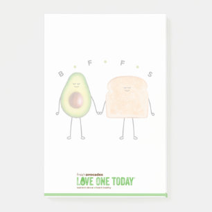 Avocado Toast Post-It® Notes, 4" x 6" Post-it Not Notes