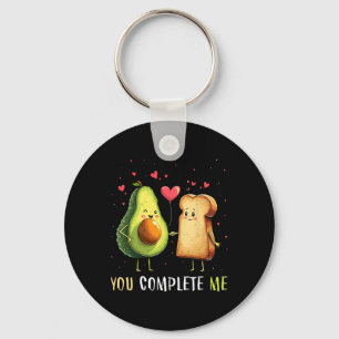 Avocado Toast You Complete Me Funny Vegan Fruit Lo Key Ring