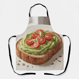 Avocado Tomato Toast Fresh Breakfast Art Apron