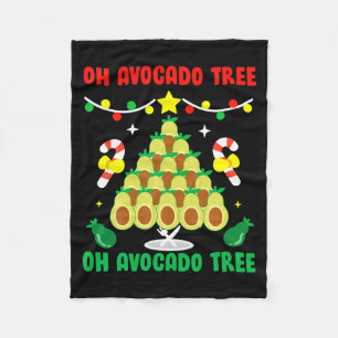 Avocado Tree Funny Food Vegan Christmas Gift Fleece Blanket