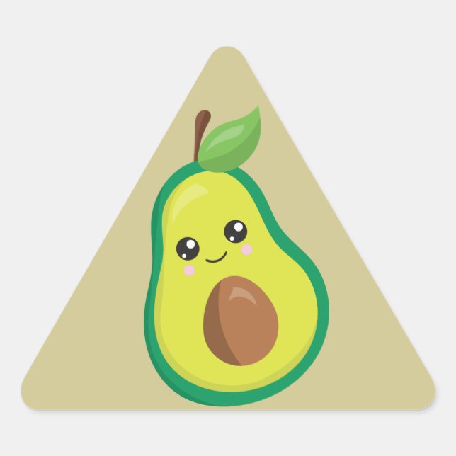 Avocado Triangle Triangle Sticker (Front)