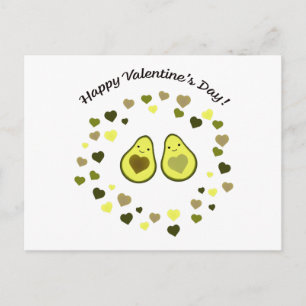 Avocado Valentine Holiday Postcard