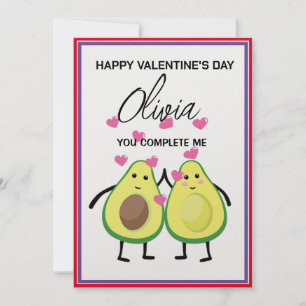 Avocado Valentine's Card - Couples Love Note