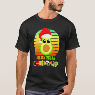 Avocado Vegan Christmas Santa Avocado Fruit Vegan T-Shirt