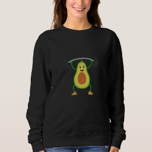 Avocado Vegan Little Man or Woman In Gym Weightlif Sweatshirt