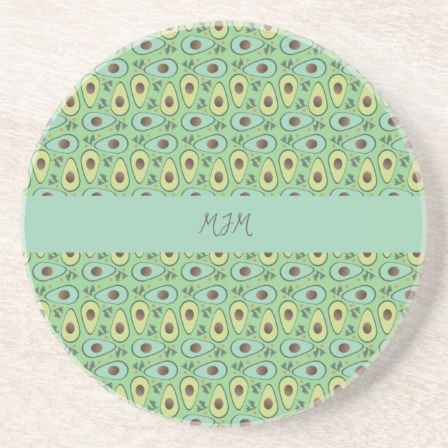 Avocado Vegetable Fruit Chef Kitchen Coaster (Front)