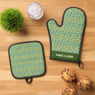 Avocado Vegetable Fruit Chef Kitchen Oven Mitt & Pot Holder Set