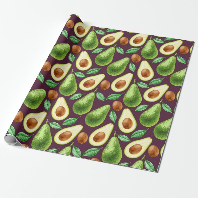 Avocado Wrapping Paper (Unrolled)