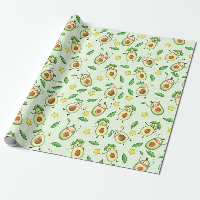 Avocado Wrapping Paper (Unrolled)