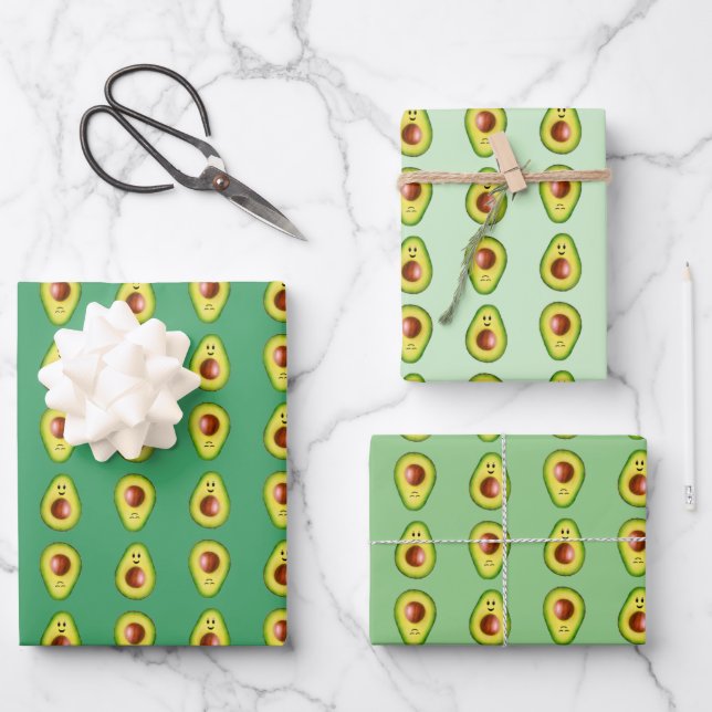 Avocado Wrapping Paper Sheets (Front)