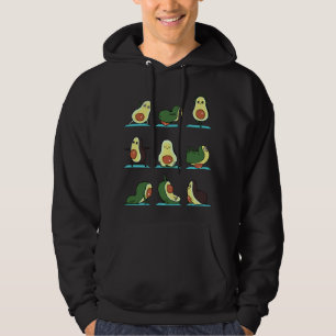 Avocado Yoga Asana Pose Meditation Funny Hoodie