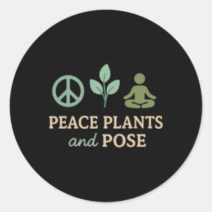 Avocado Yoga Funny Namaste Pun Plant-sed Fitness S Classic Round Sticker