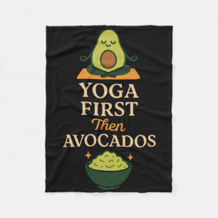 Avocado Yoga Funny Namaste Pun Plant-sed Fitness S Fleece Blanket