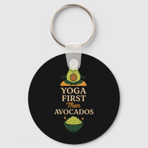 Avocado Yoga Funny Namaste Pun Plant-sed Fitness S Key Ring