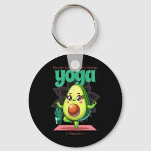Avocado Yoga Namaste - Cute Kawaii Fitness And Hea Key Ring
